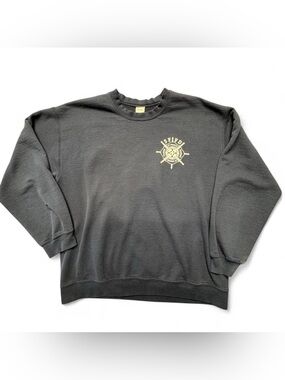 VTG SFFD San Francisco Engine 35 Fireboat 3 Men L Blue Sweatshirt Distressed G21